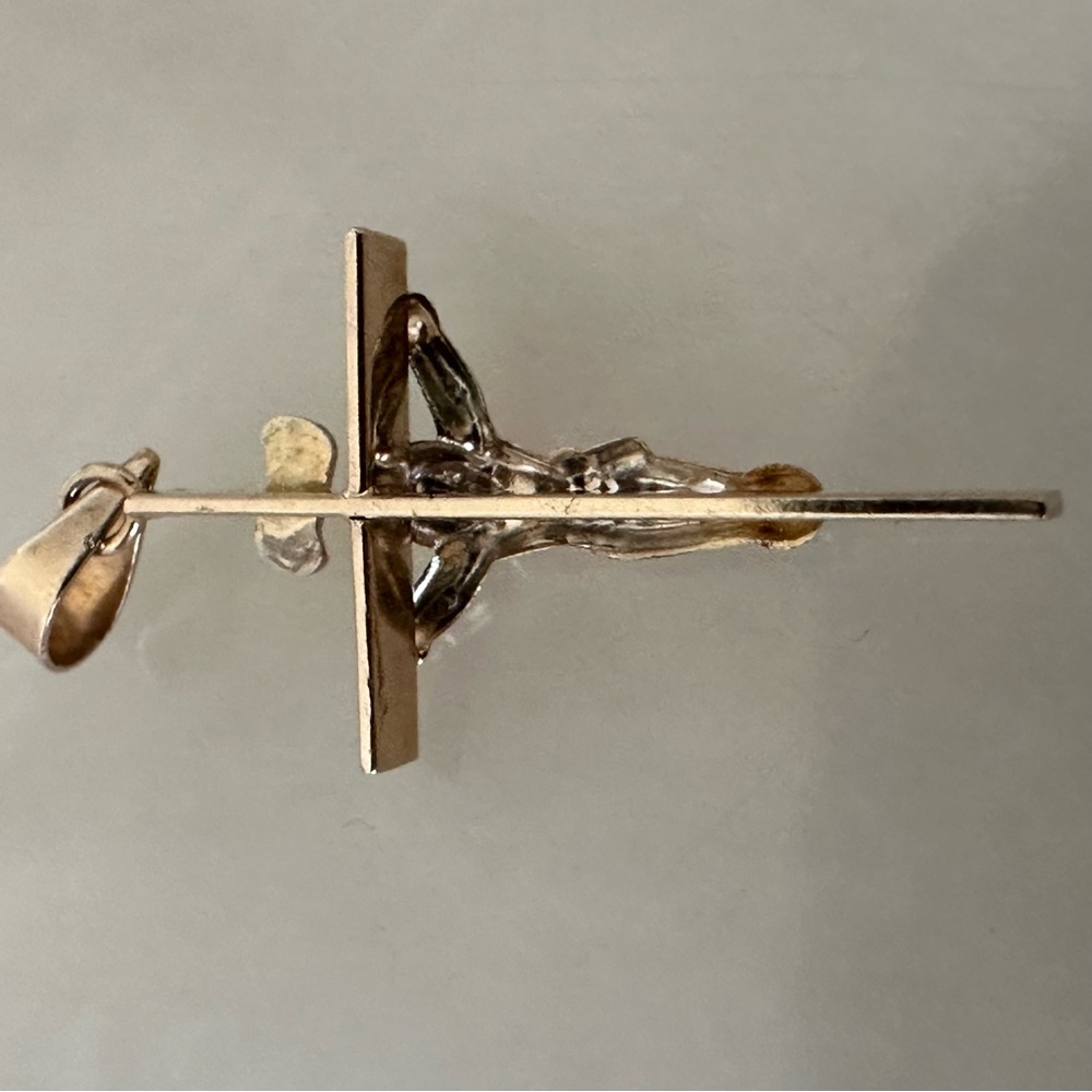 14k Solid Gold Jacmel Crucifix - Picture 10 of 12